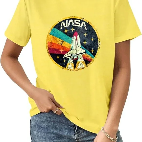 Women Vintage Space Shuttle Graphic T-Shirt (S-XL) - Picture 5 of 15